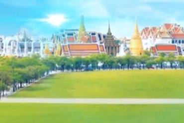 Cartoon of Bangkok temples