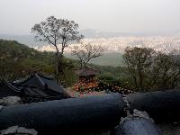 Temple and view near the summit of Dobongsan