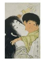 Utamaro Yama-uba and Kintaro illustration