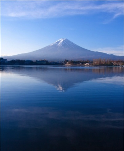 Mt Fuji located in Honshu, Japan