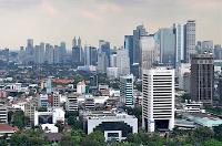 Skyscrapers and other modern buildings