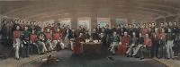 Oil painting of the signing and sealing of the Treat of Nanking in 1846