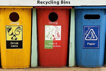 3 different types of recycling bins in Indonesia