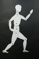 Side view moving mannequin