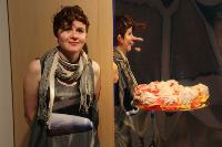 1._Alicia_with_her_work_Animorphs_at_TWS_Open_Studio