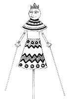 An example of a completed Wayang doll