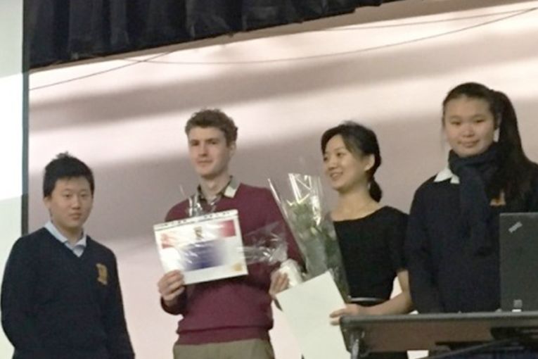 Andrew and Ruby at Bonnyrigg High School