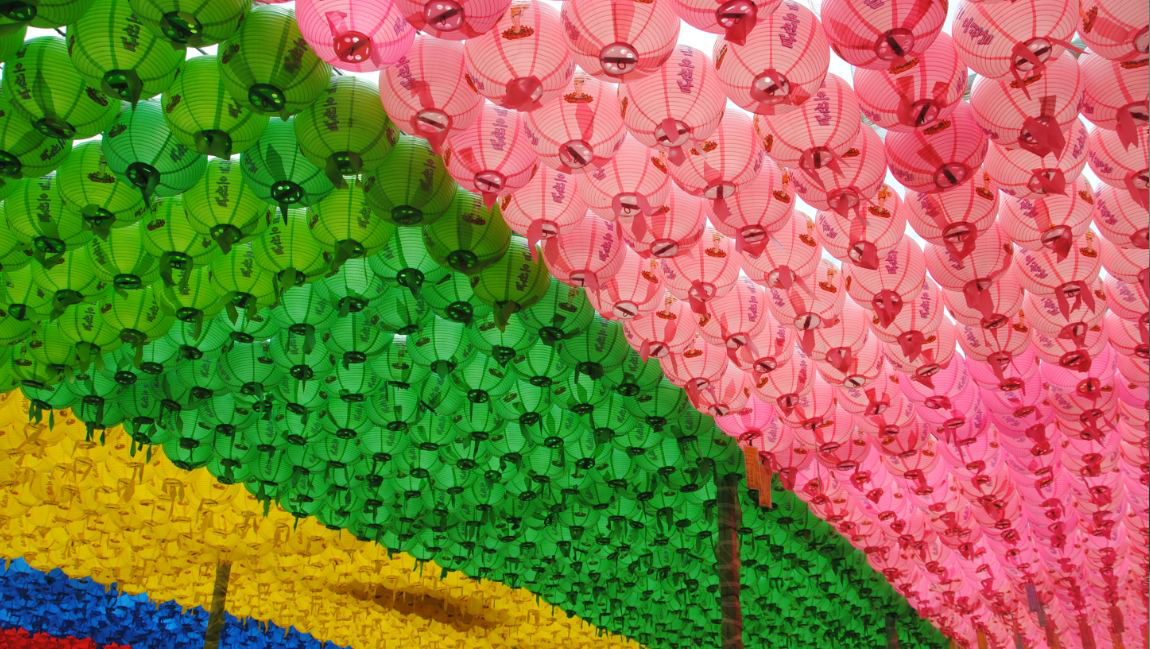 Korean Lanterns of different colours
